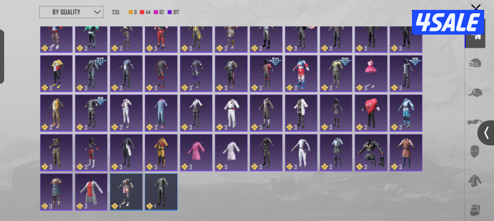 pubg mobile account for sale collection level 572