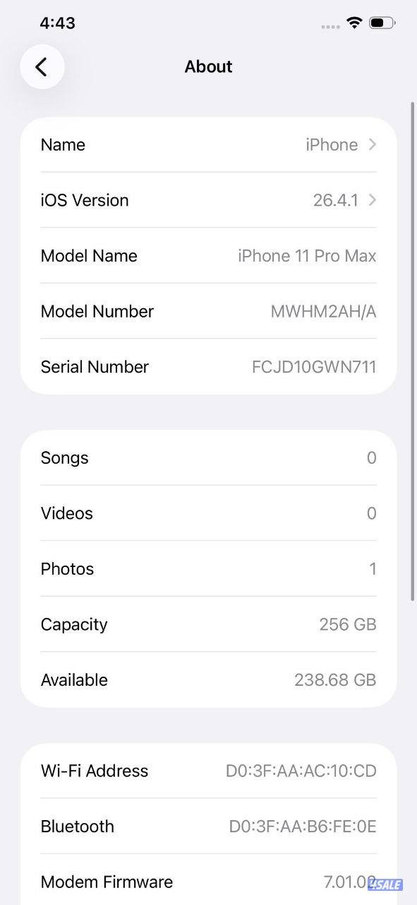 ايفون 11 برو ماكس 256GB أخضر بطارية 100% مستعمل نظيف iPhone 11 Pro Max9