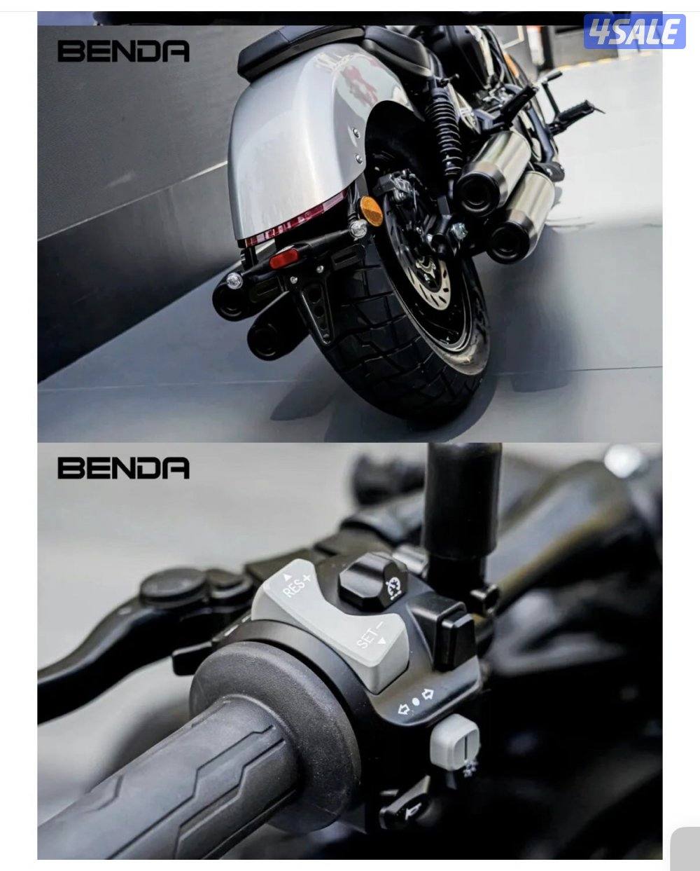 للبيع دراجة نارية  مميزه الأكثر انتشارا بالعالم مكينة هارلي مكفول سنه4