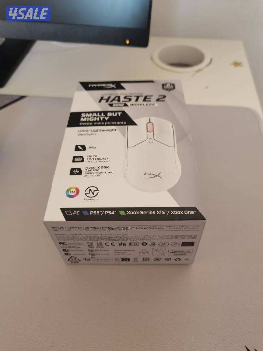 للبيع شاشه جديده وماوس ريزر جديد و ماوس هيبر اكس جديد3