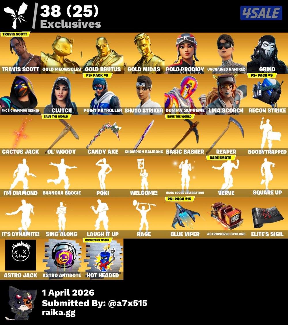 حساب فورت للبيع نادر 🔥🤩.5