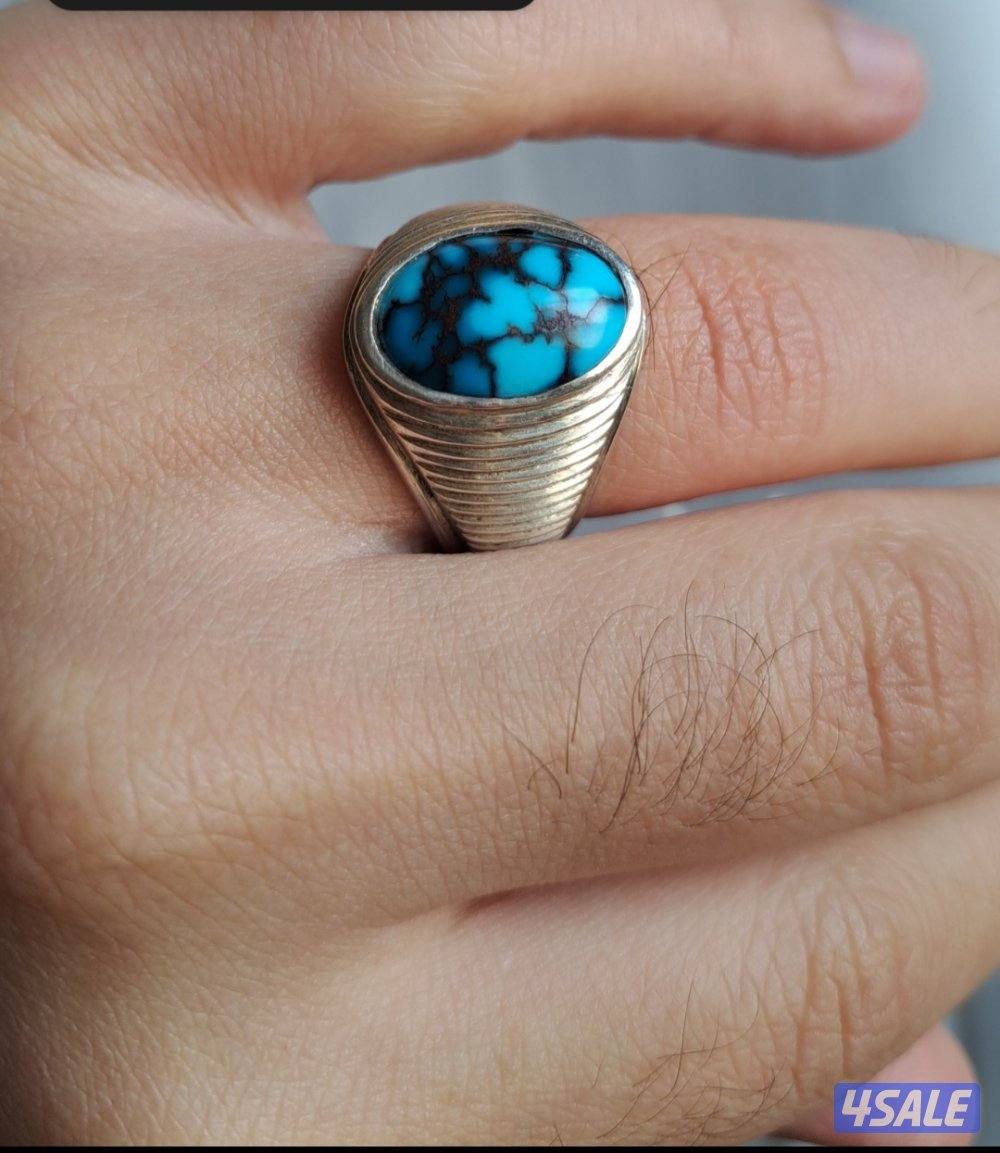 خواتم فضه مع احجار فيروز قديم3