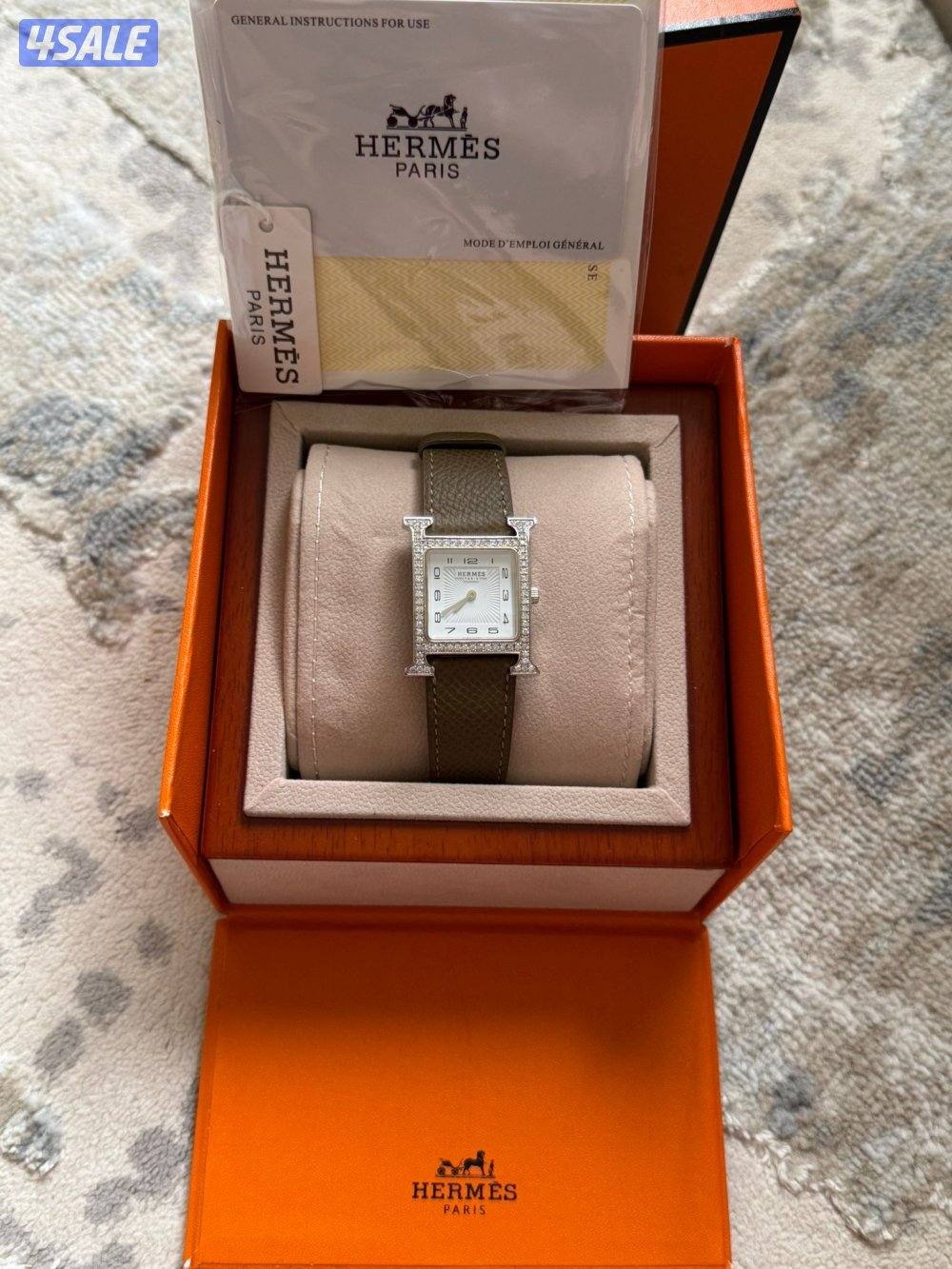 للبيع ساعه هيرمس نسائيه أصليه8