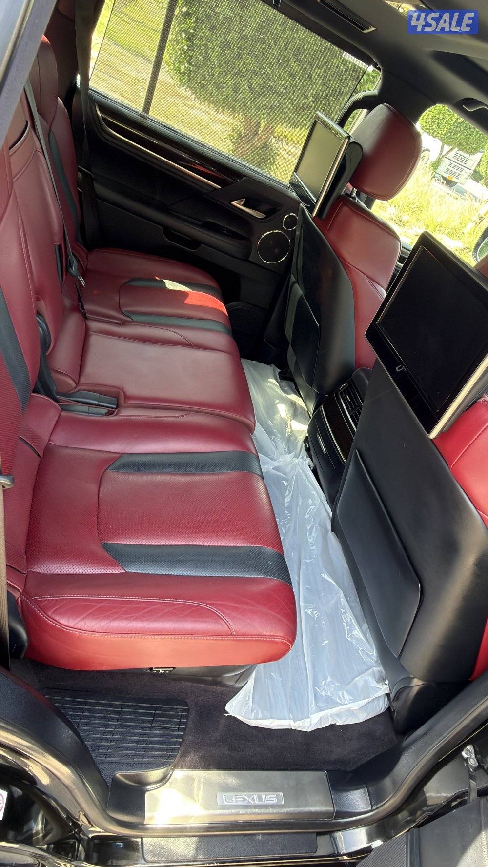لكزش 2018 Lx درجة اولى لون اسود ملكي من الداخل جلد احمر9