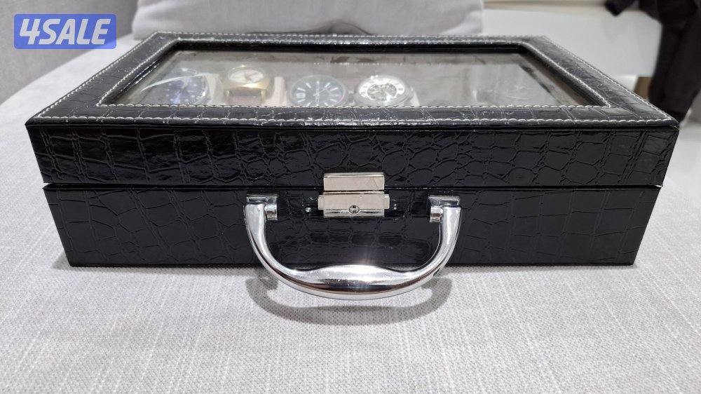 مجموعة ساعات رجالية مع حافظة ساعات3