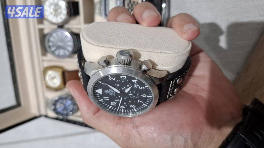 مجموعة ساعات رجالية مع حافظة ساعات8