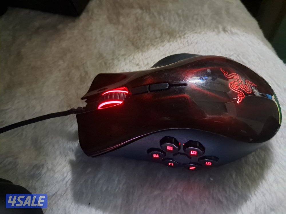 للليع ماوس رازا ناجا وماوس جوليتيك ٥٠٢ وكيبورد ولوحة ناوس اضاءات rgb0