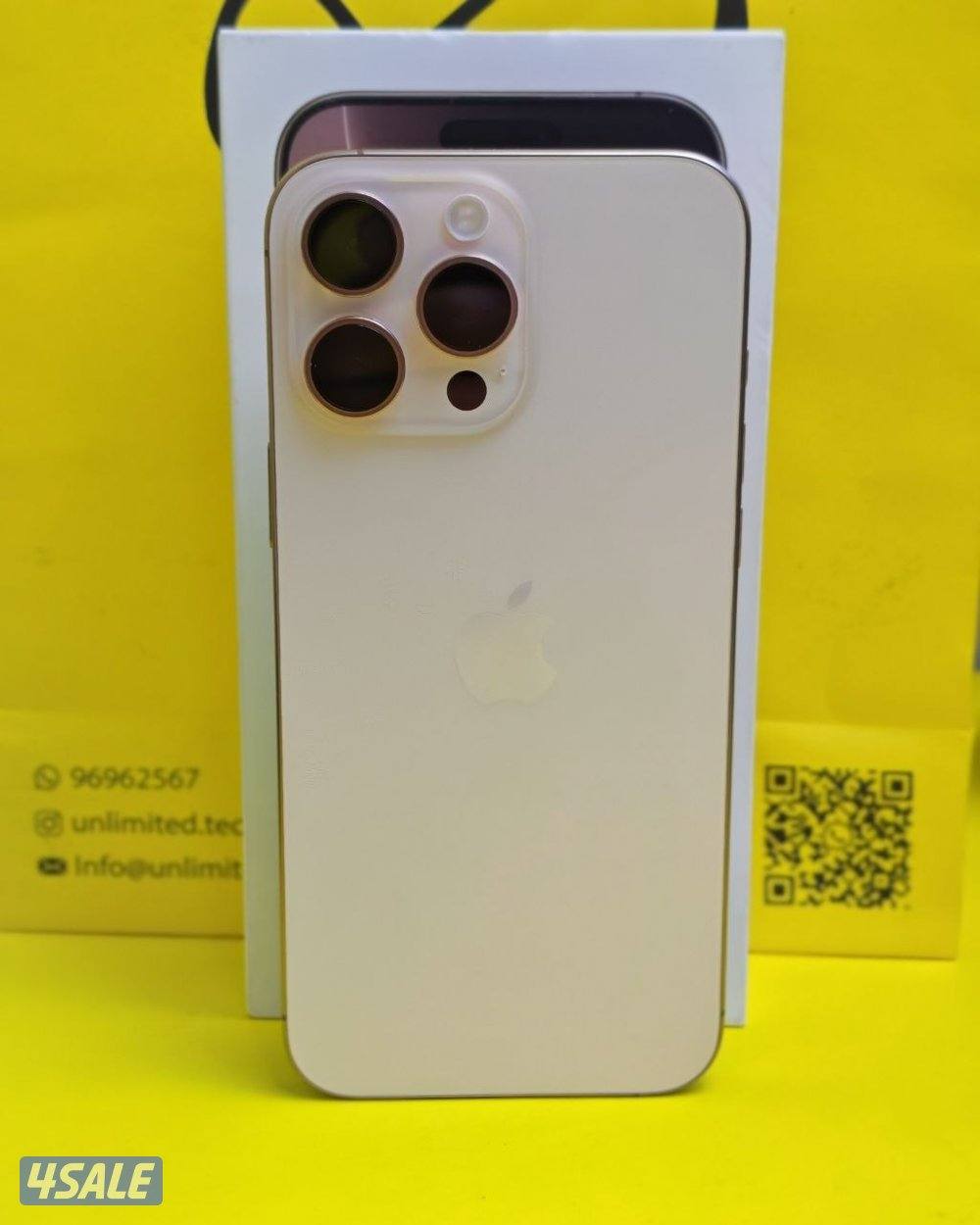 ايفون 16 برو ماكس 1TB تيتانيوم صحراوي بطارية 92% مستعمل كالجديد3