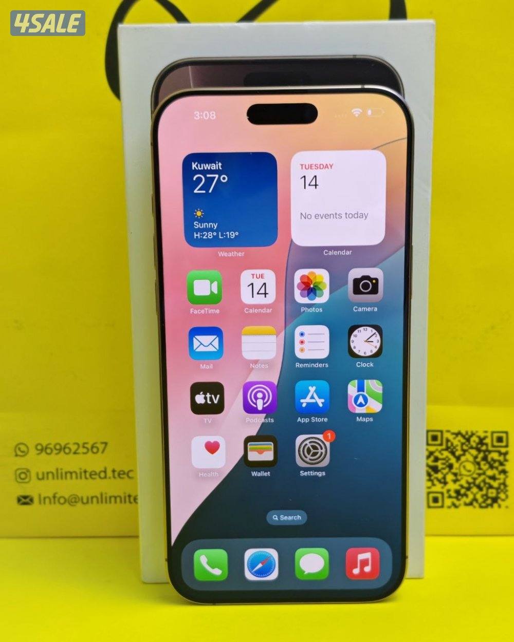 ايفون 16 برو ماكس 1TB تيتانيوم صحراوي بطارية 92% مستعمل كالجديد2