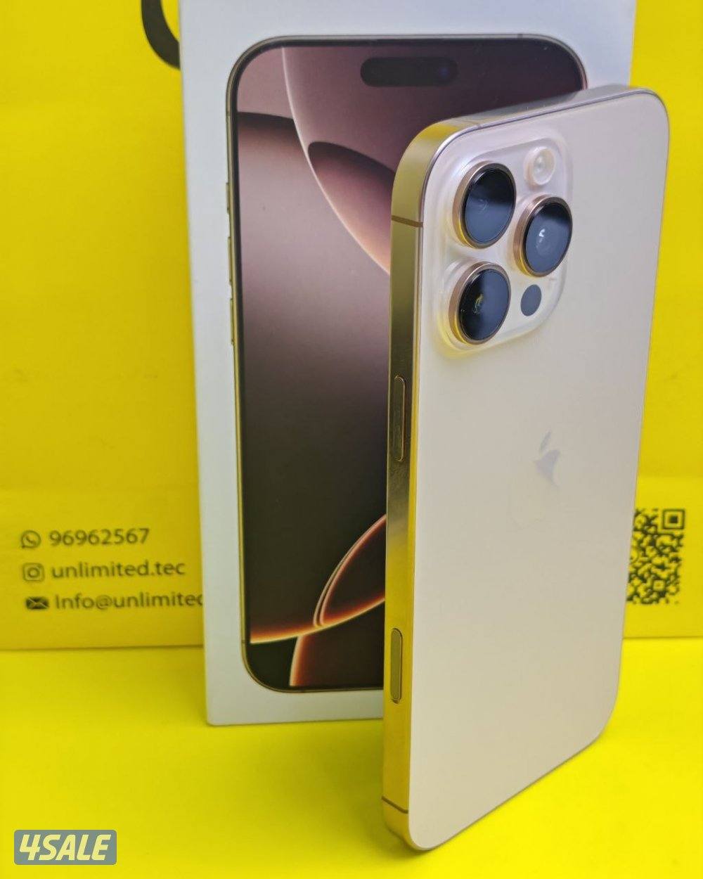 ايفون 16 برو ماكس 1TB تيتانيوم صحراوي بطارية 92% مستعمل كالجديد4