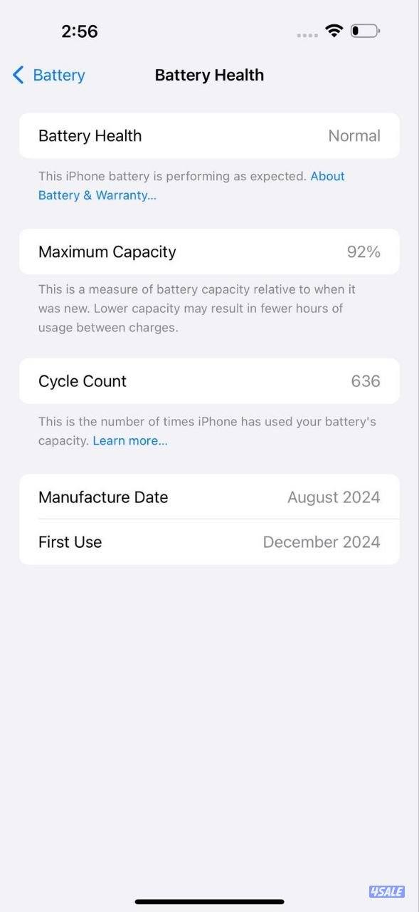 ايفون 16 برو ماكس 1TB تيتانيوم صحراوي بطارية 92% مستعمل كالجديد11