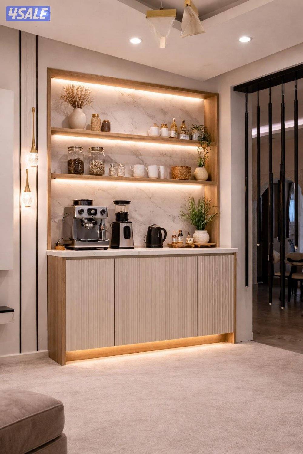 ديكورات خشب طولت بديل خشب بديل رخام شيابرد جام وجار خلفيه تلفزيون4