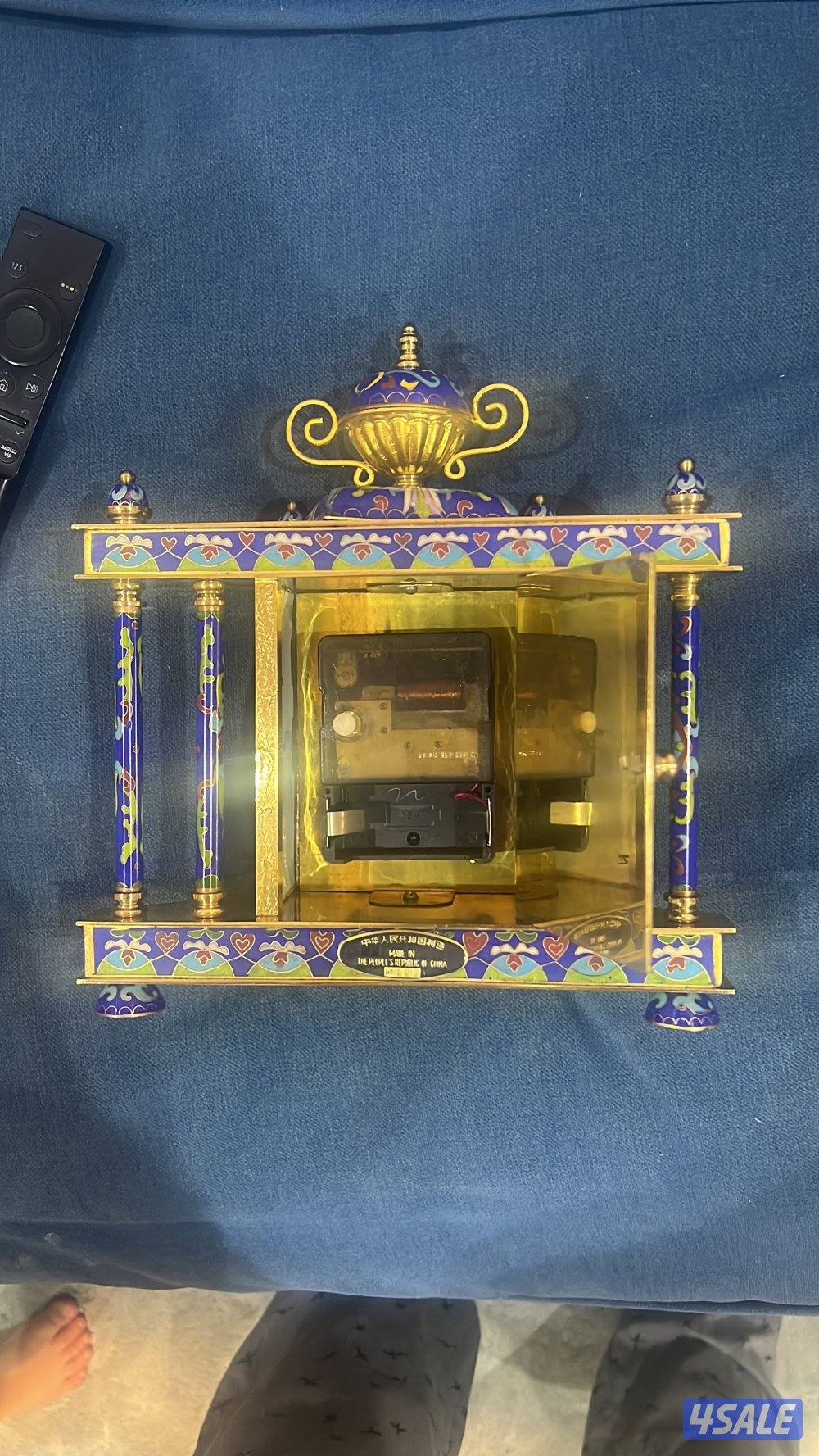 ساعه طاوله / مينا كلوازونيه / نحاس/3