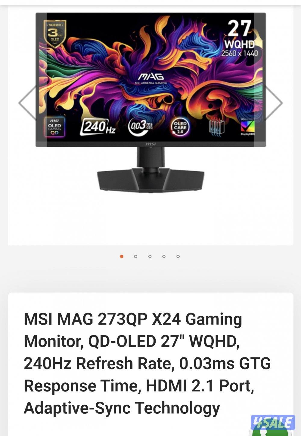 msi qd oled 270