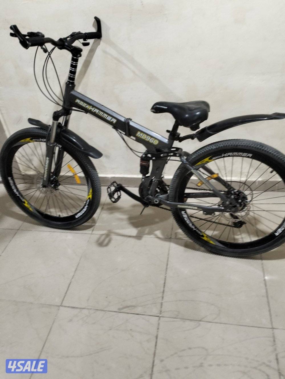 الحاله جيده جدا لكن اخر ترسين لا يعملان جيداً. الدراجه قابله للطي1