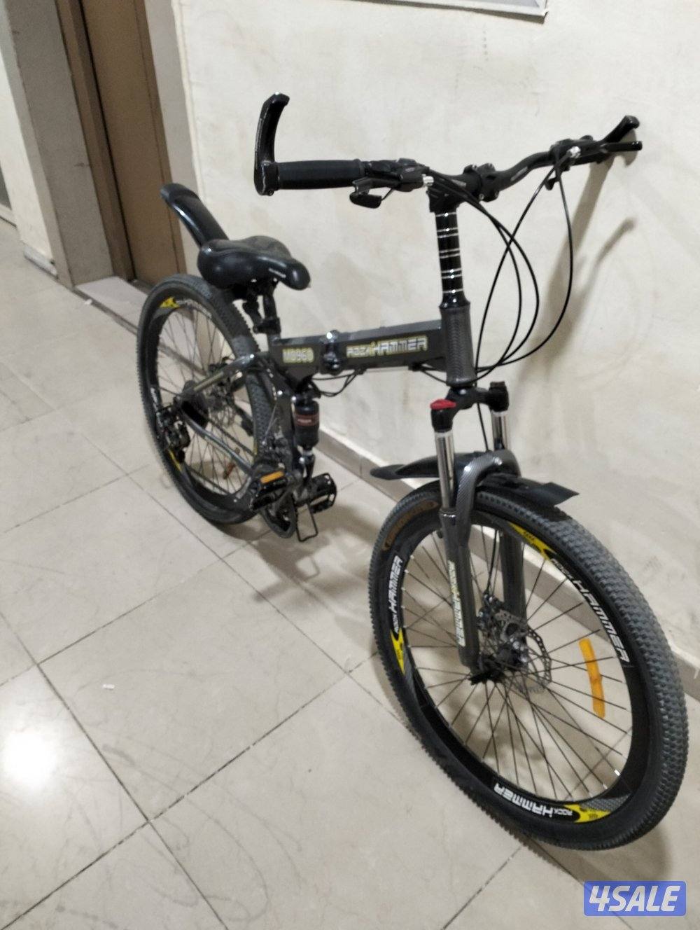 الحاله جيده جدا لكن اخر ترسين لا يعملان جيداً. الدراجه قابله للطي3