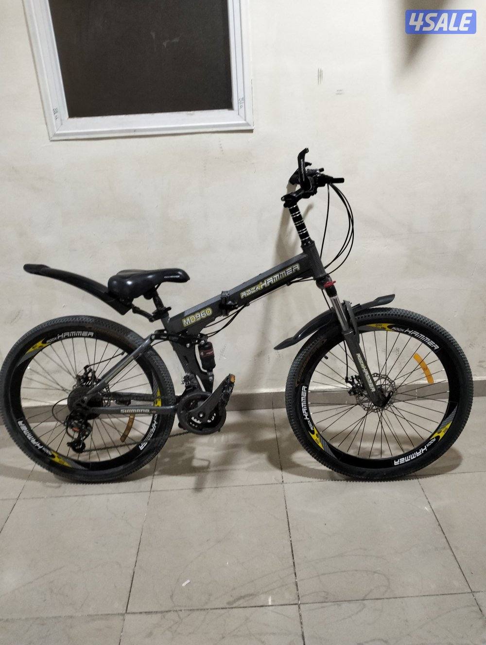 الحاله جيده جدا لكن اخر ترسين لا يعملان جيداً. الدراجه قابله للطي9