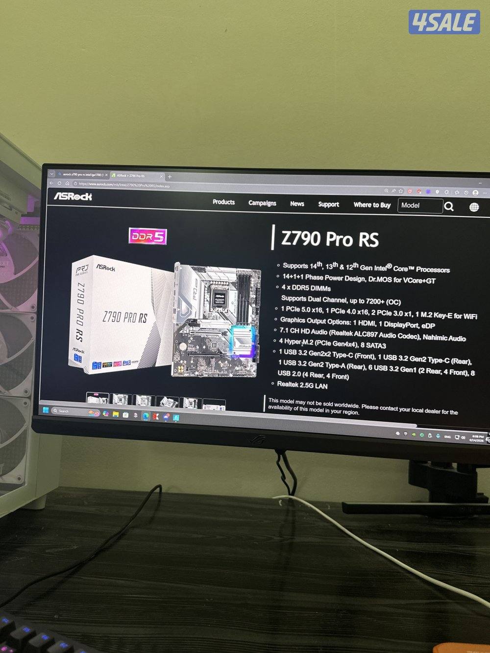 للبيع قطع pc + اكسسوارات8