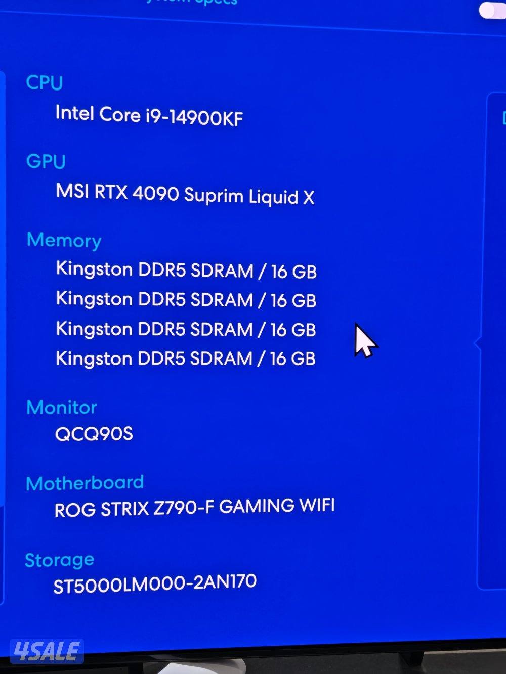 rtx 4090 suprim x liquid intel i914500 ddr5 64gb ssd m.2 2tb1