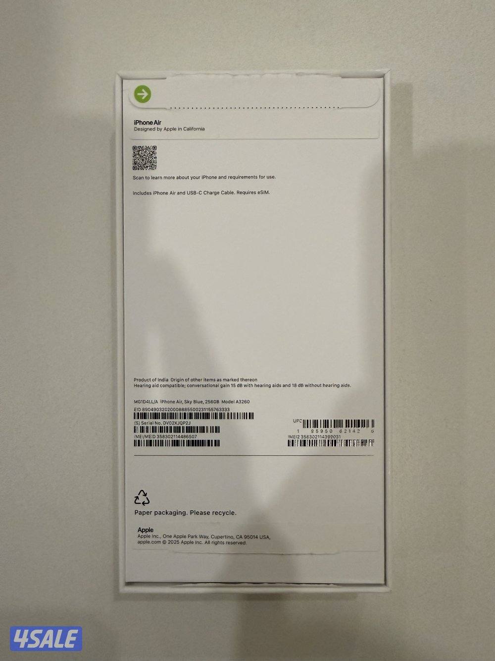 iPhone Air Skyblue 256GB1