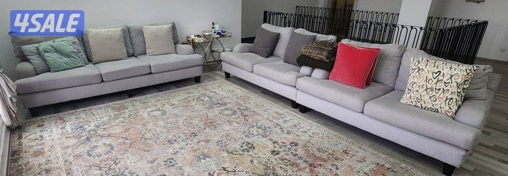 طقم قنفات أشلي بحالة ممتازة ٣ قطع يكفي ل ٧ اشخاص0