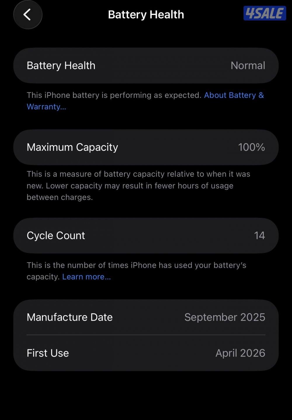 iPhone 17 pro max 256 مستعمل1