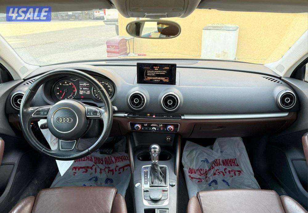 قمة بالنظافة اودي A3 موديل 2015 وكالة فحص ماكينة قير شاسي بدي صبغ قطعت10