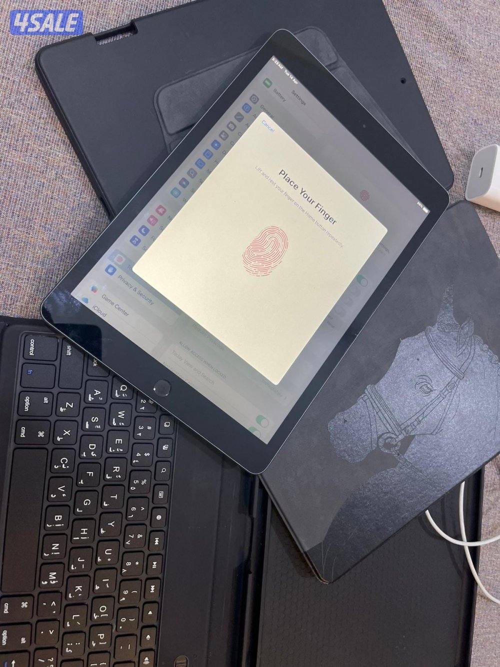 ايباد 9 الجيل التاسع 64 غيغا رمادي نظيف حيل مع الكفر والشاحن5