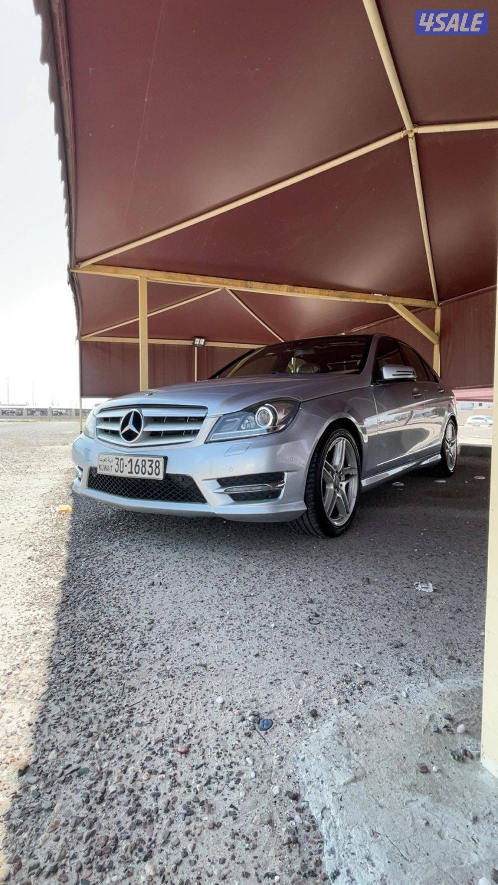 للبيع مرسيدس c200 موديل 2014 amg فحص قير مكينه شاصي لون سيلفر داخل تان0