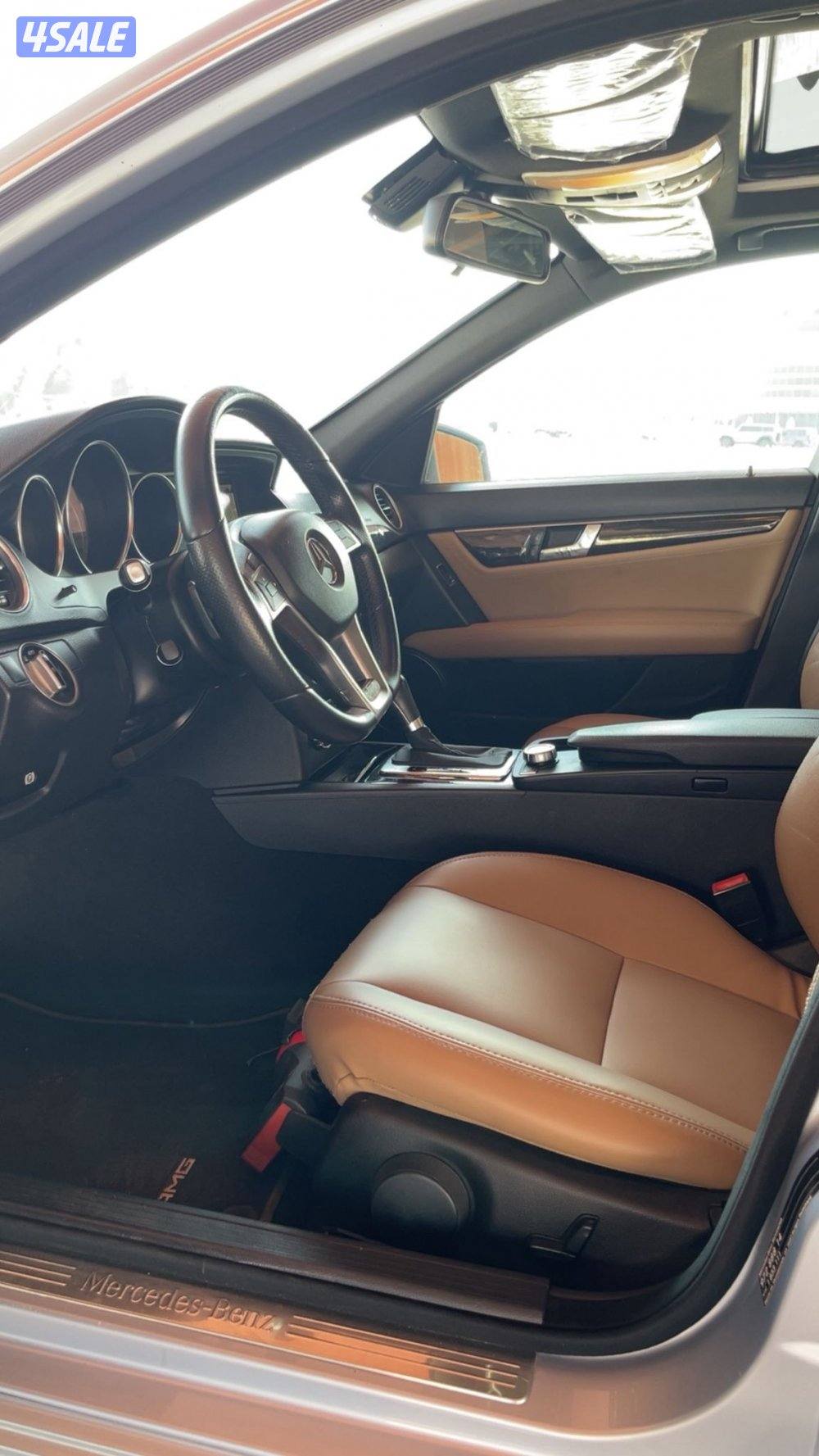 للبيع مرسيدس c200 موديل 2014 amg فحص قير مكينه شاصي لون سيلفر داخل تان14