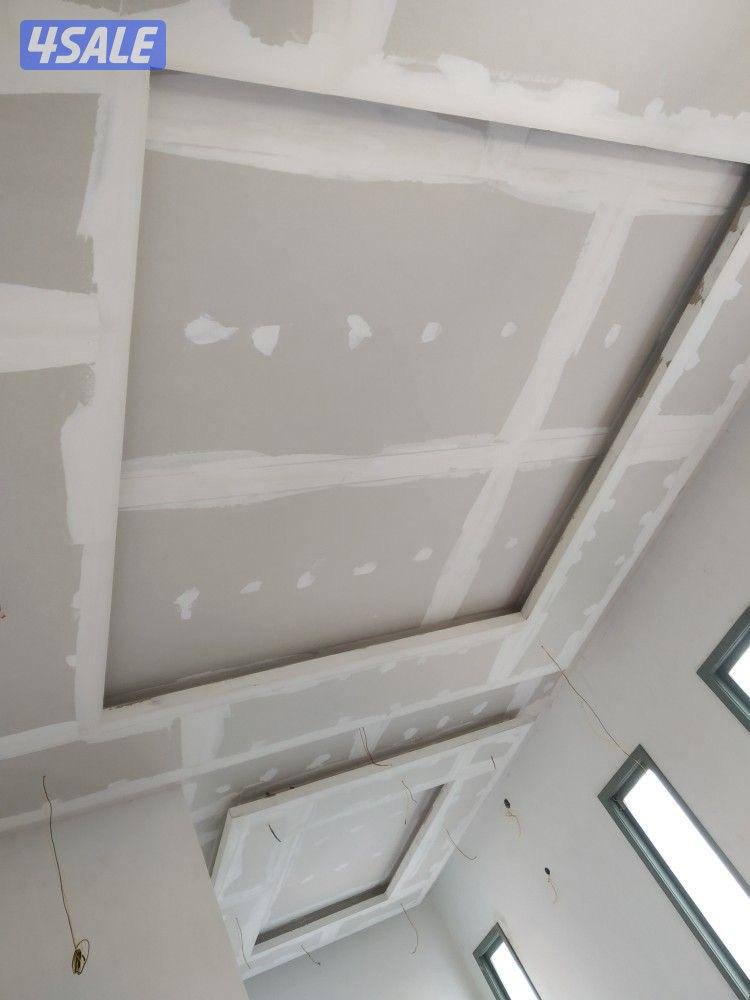 ديكور جبس بورد اسقف قواطع بارتيشن جبس بورد اسمنت اصباغ بديل خشب صبغ10