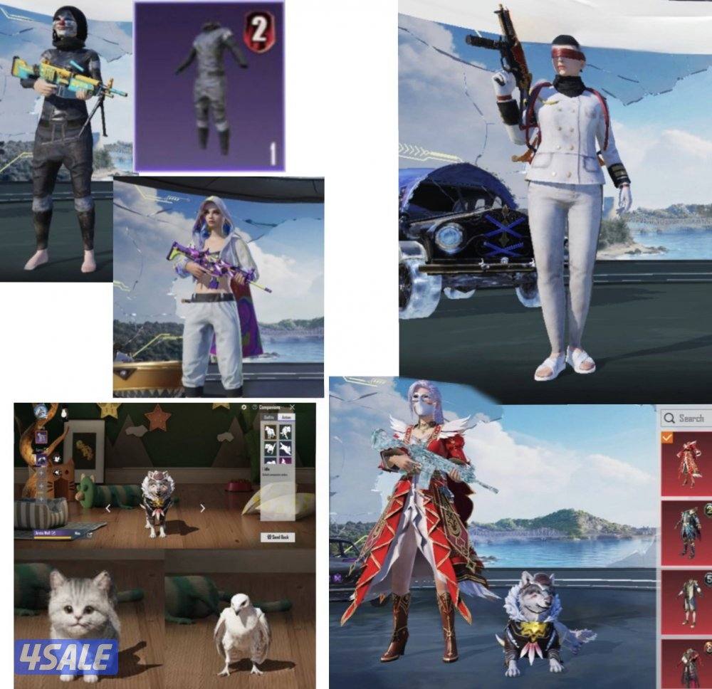 حسابات ببجي منوعه ~ امفور ثلجي واسلحه وحسابات وايد😍❄️✨2