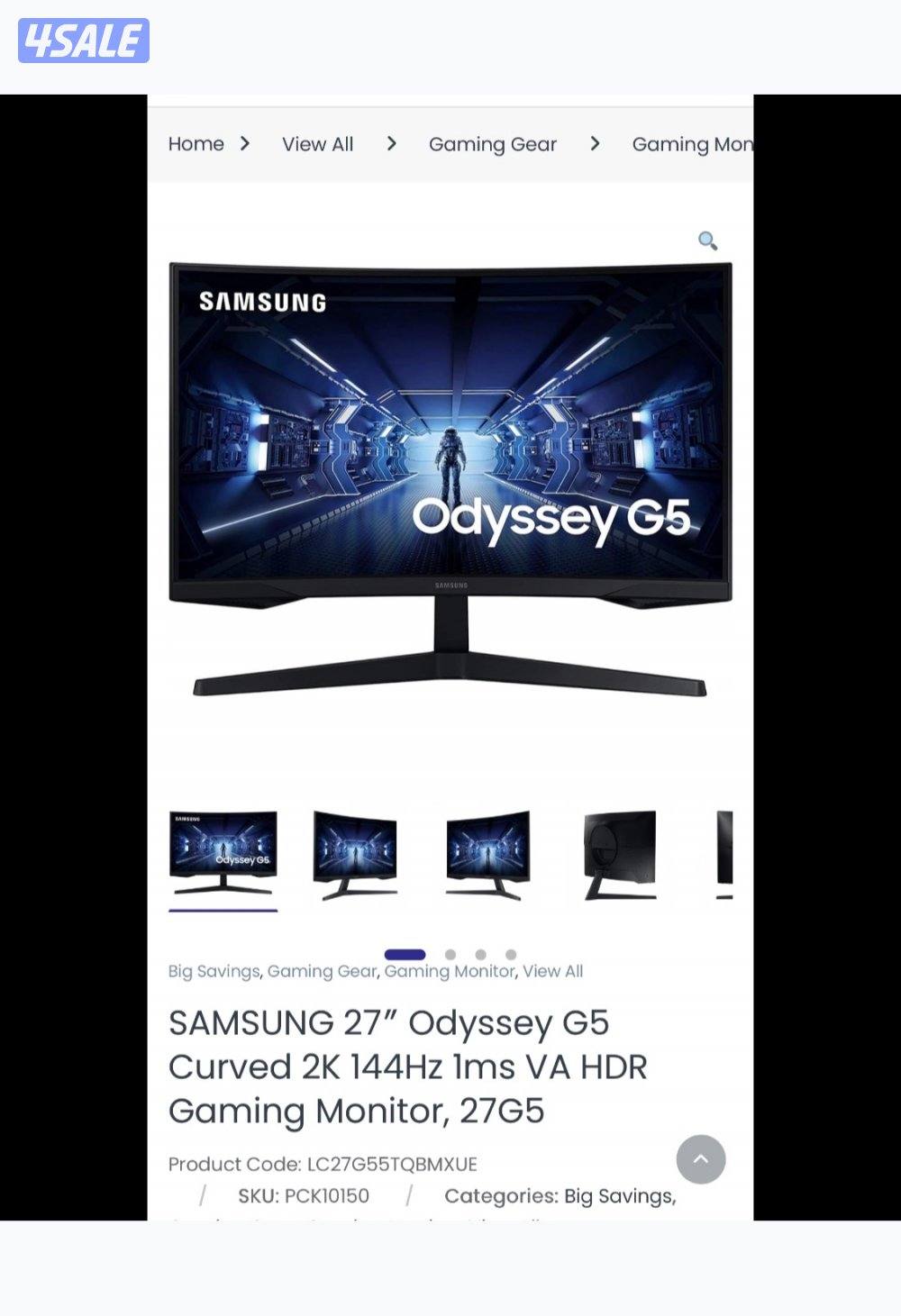 للبيع شاشه 2k 144hz0