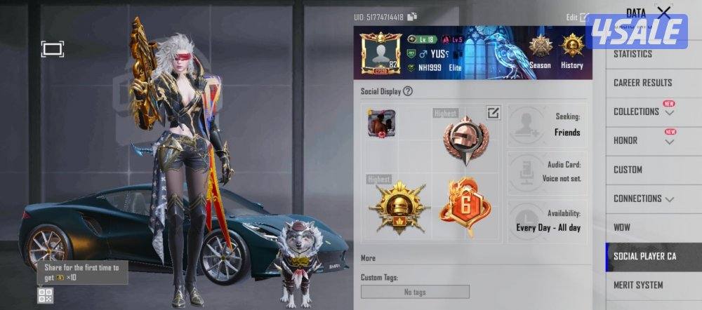 حساب ببجي على السوم10