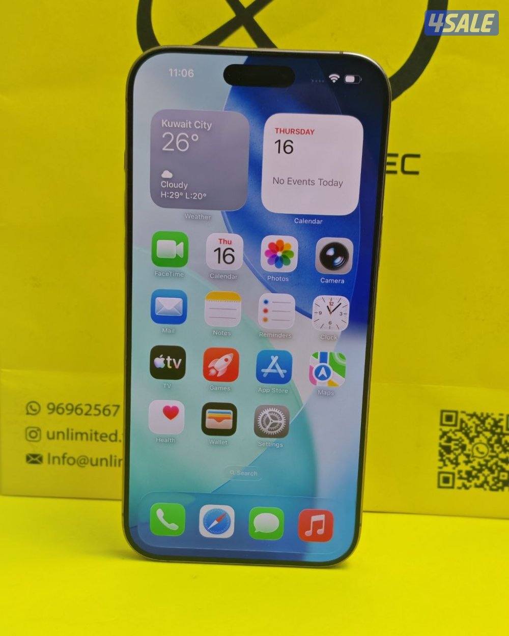 ايفون 16 برو ماكس صحراوي بطارية89%مستعمل كالجديد iPhone16Pro Max 256GB5
