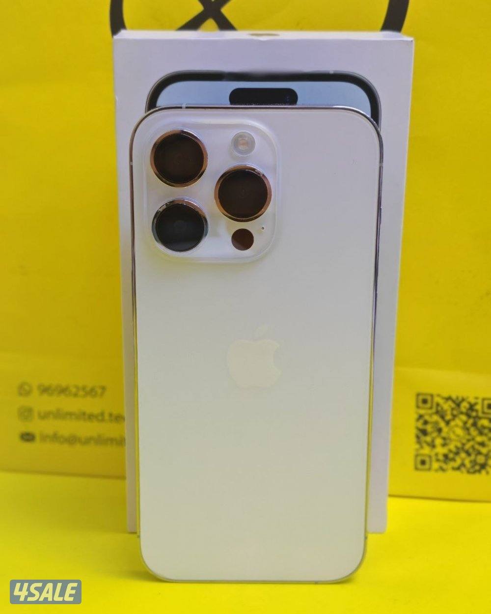 ايفون 14 برو فضي 256GB بطارية 75% مستعمل كالجديد iPhone 14 Pro 256GB0