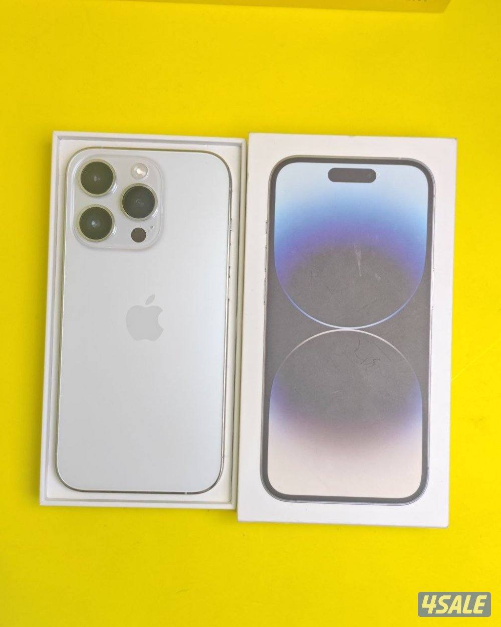 ايفون 14 برو فضي 256GB بطارية 75% مستعمل كالجديد iPhone 14 Pro 256GB1