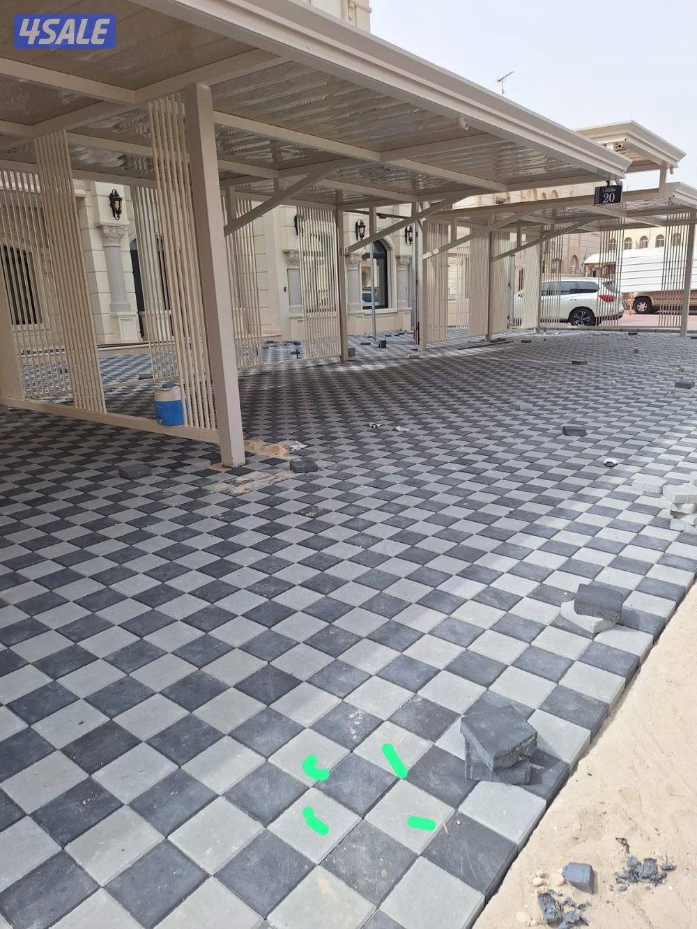 معلم بلاط متداخل وكربستون وكاشي ومصفت سيارات وصبت موزاييك ارضيات6