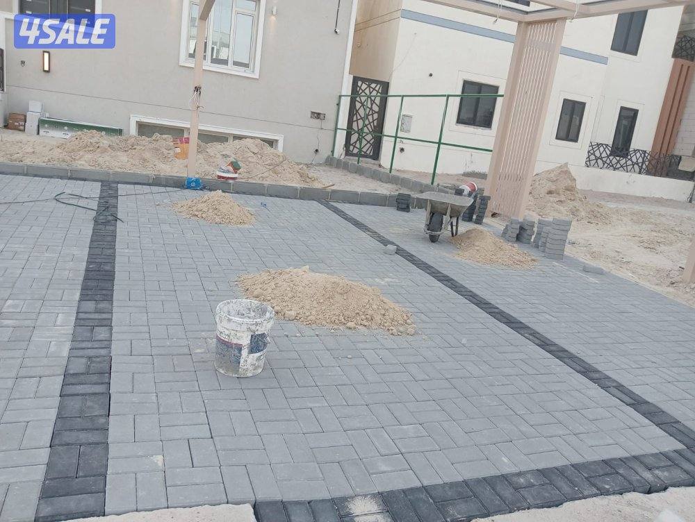 معلم بلاط متداخل وكربستون وكاشي ومصفت سيارات وصبت موزاييك ارضيات10