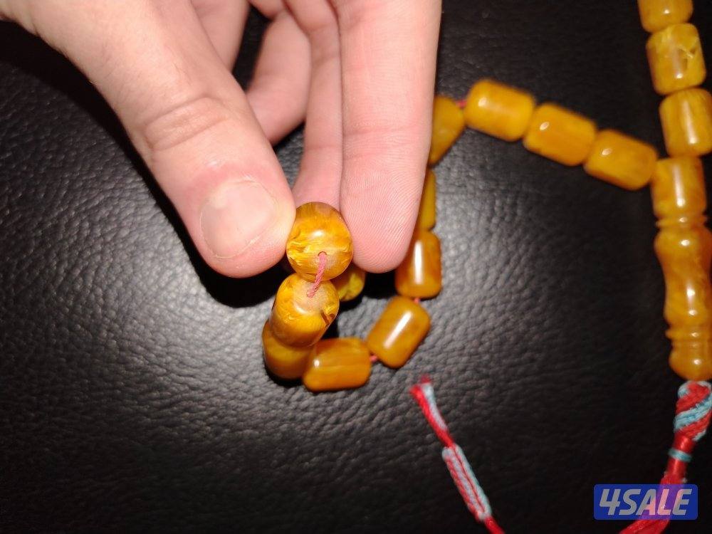 مسباح تراب كهرب عسلي 33 حبة 46 جرام3