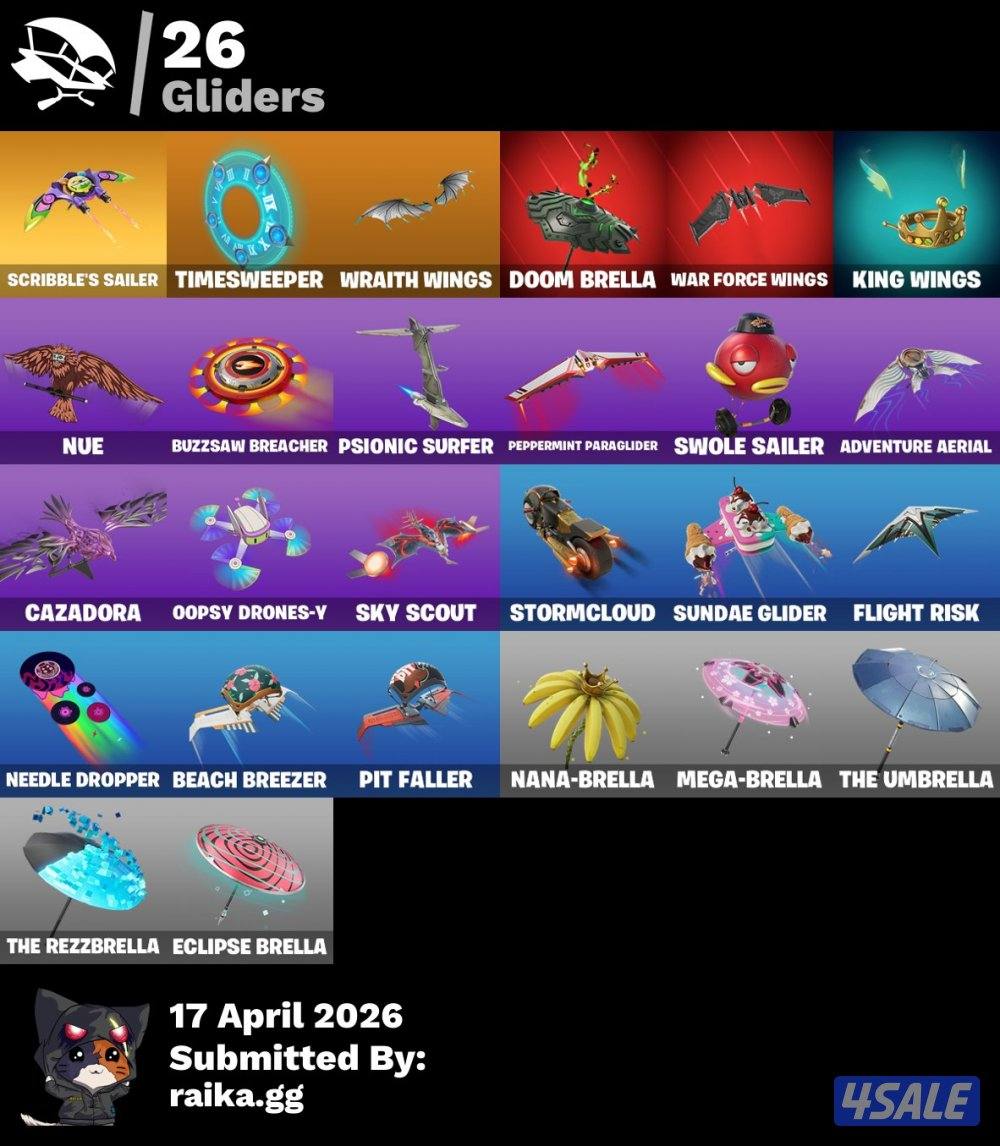 حساب فورت نايت نادر شخصيات نادرة 22سكن6