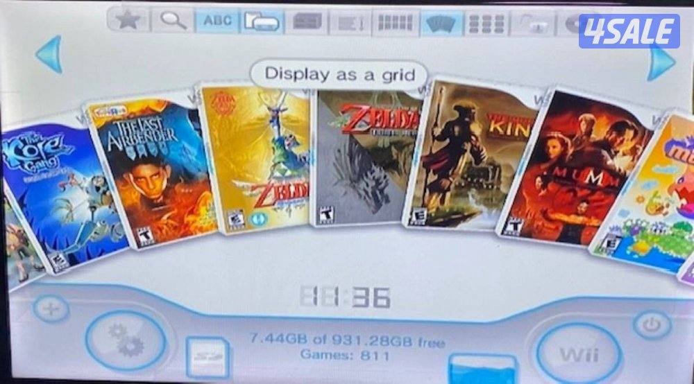 Nintendo Wii Whole Set 520 Games HDD, No:20926592
