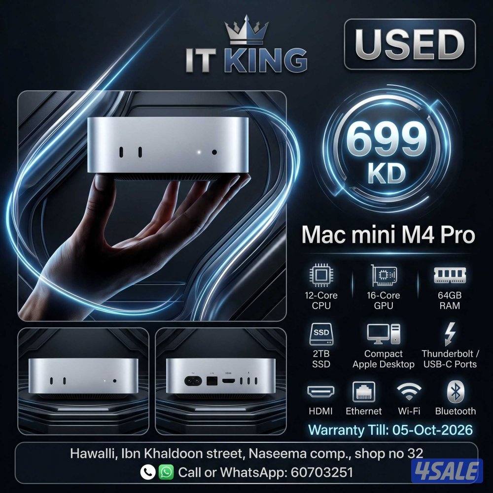 M4 Mac Pro Apple mini CPU with 512GB GPU mini: chip - 24GB SSD and